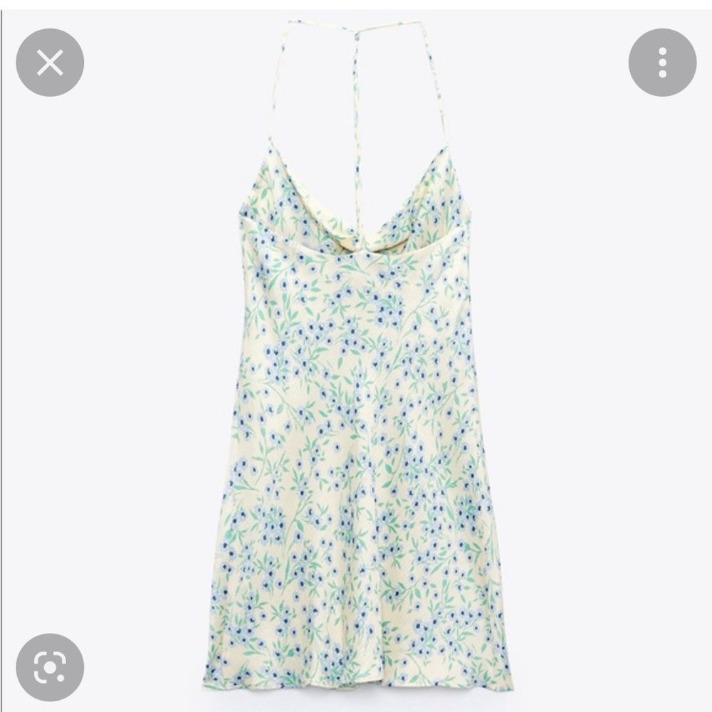Zara silky floral slip dress